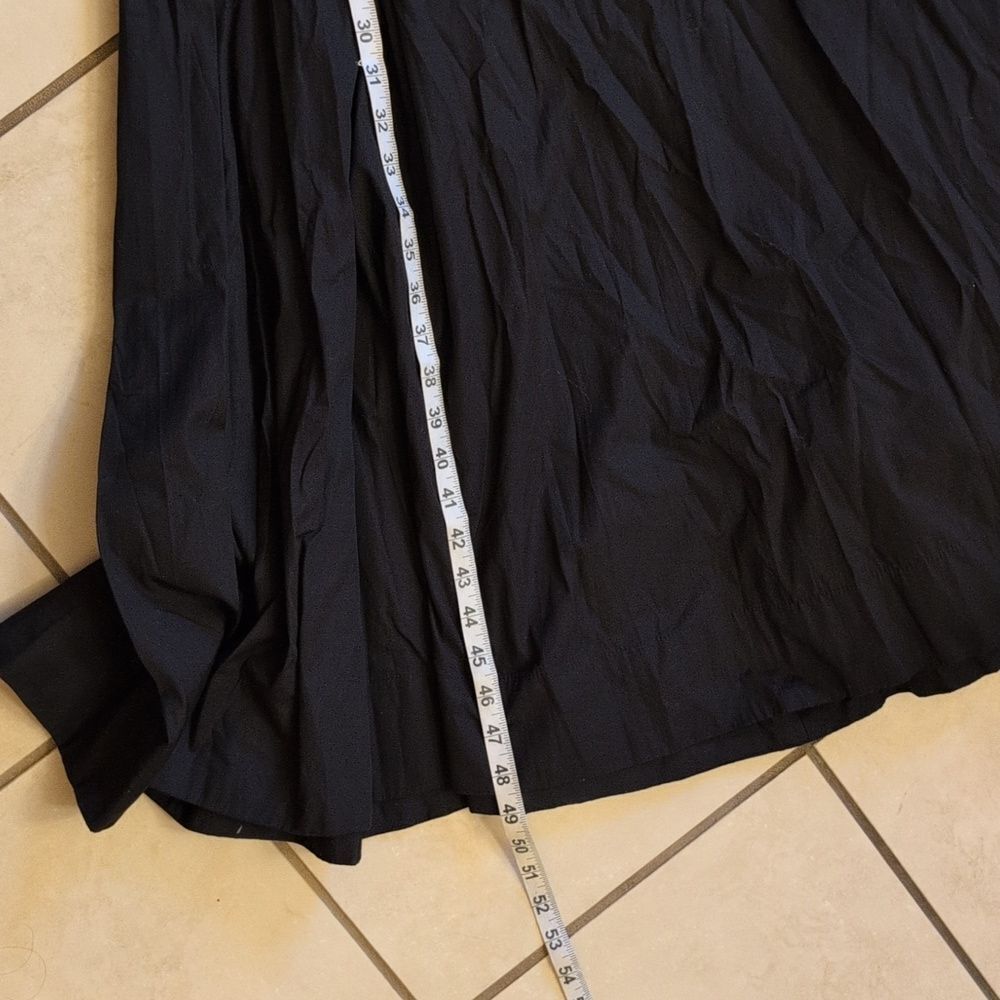 NWT Madewell Yana Dress V-Neck Circle Midi Jet Black Size 00 - Picture 11 of 16